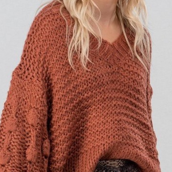 POM POM Chunky open knit sweater - Picture 5 of 8